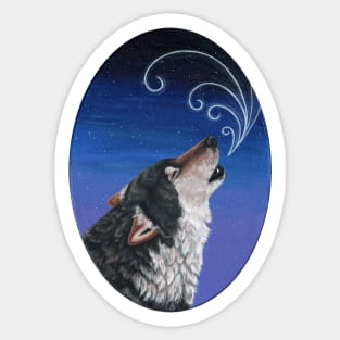 Howling Wolf Sticker